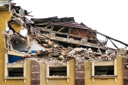 Damaged home